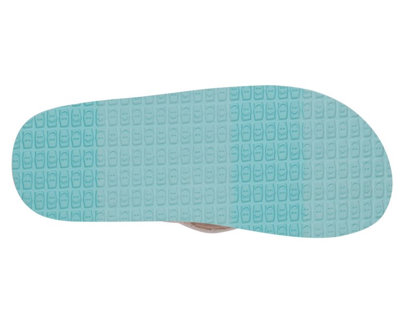 Sanuk Fraidy Stacker Canvas Kids' Sandals Pink Light Blue | Canada 309HAP